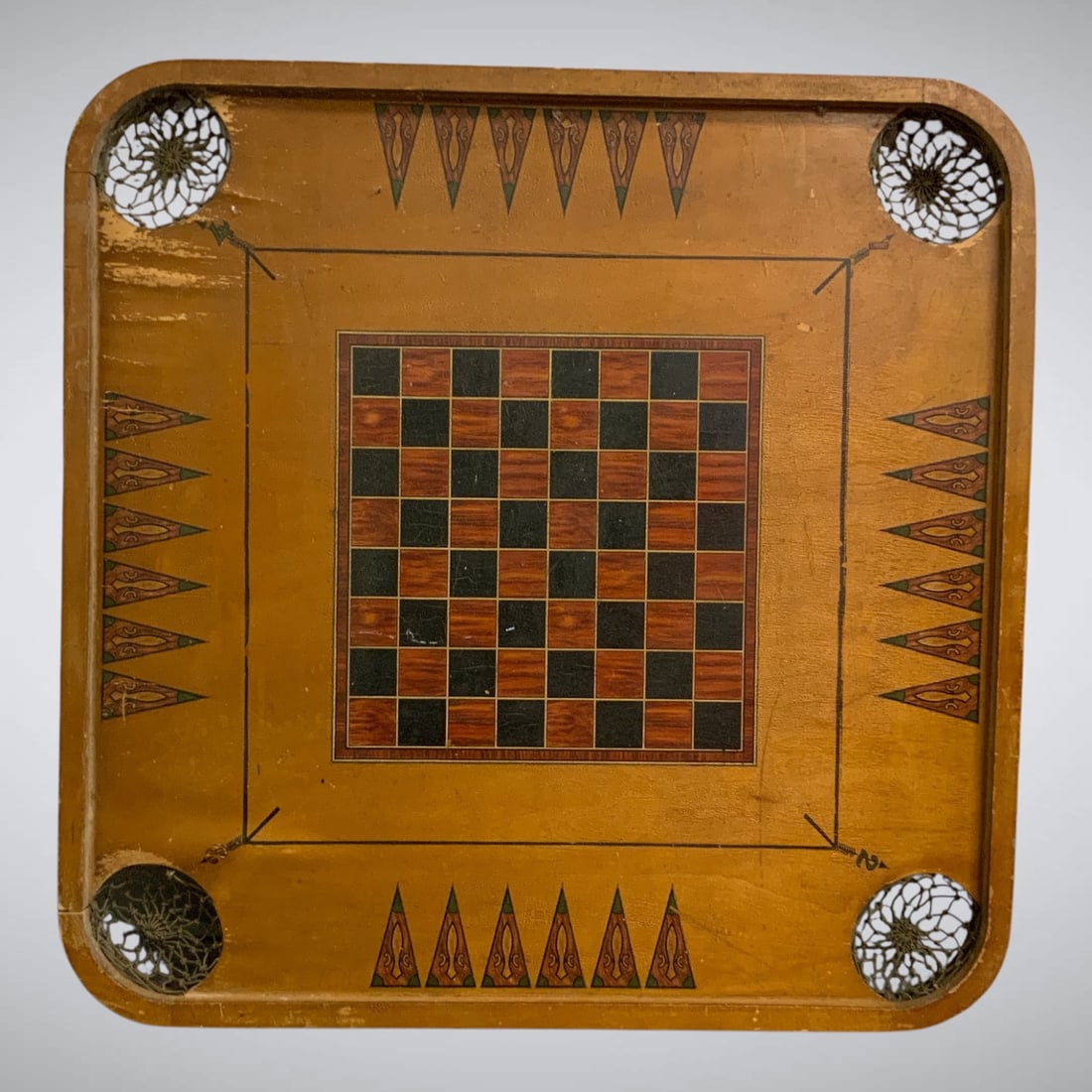 Archarena Carrom Board- Early 20th Century Double-sided Game (1 of 2)