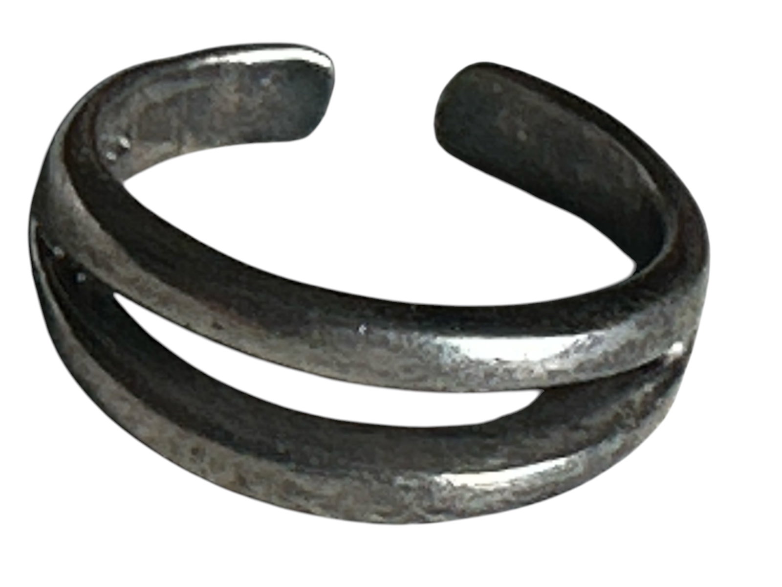925 Sterling Adjustable Open Split-Shank Ring Size 3 1/2 (1 of 3)