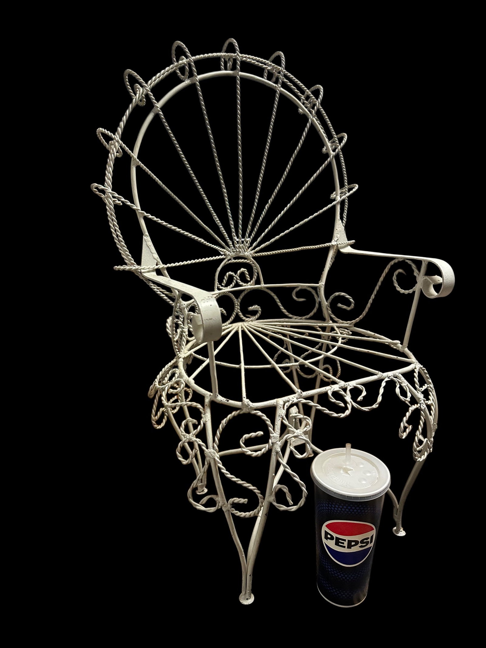 Vintage Twisted Wire Doll Chair / Plant Stand (1 of 5)