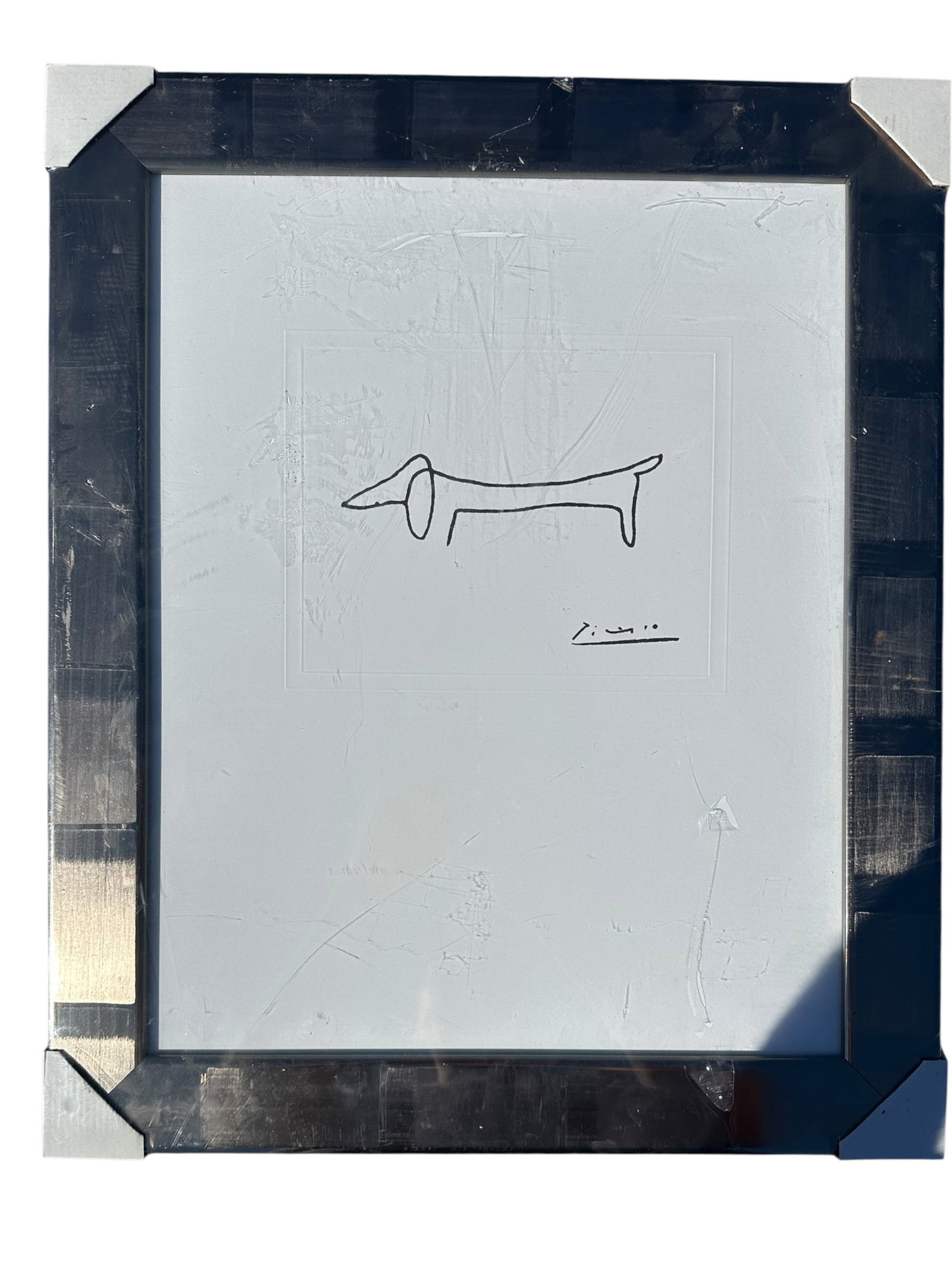 Framed Print: Pablo Picasso Continuous Line “The Dog” (1 of 3)