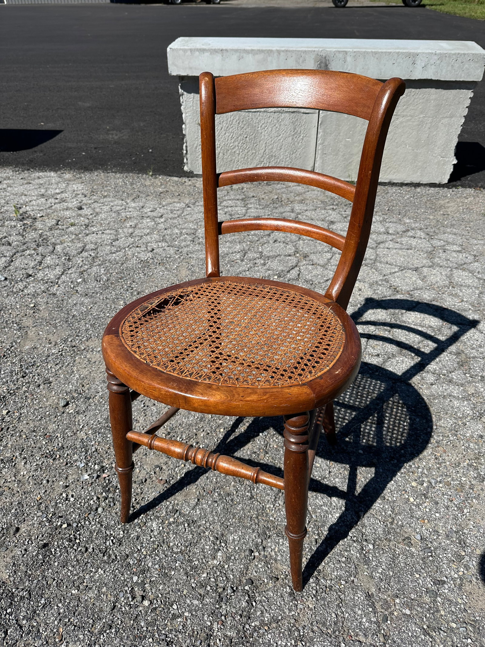 Victorian Cane Seat Ladderback Side Chair (1 of 3)