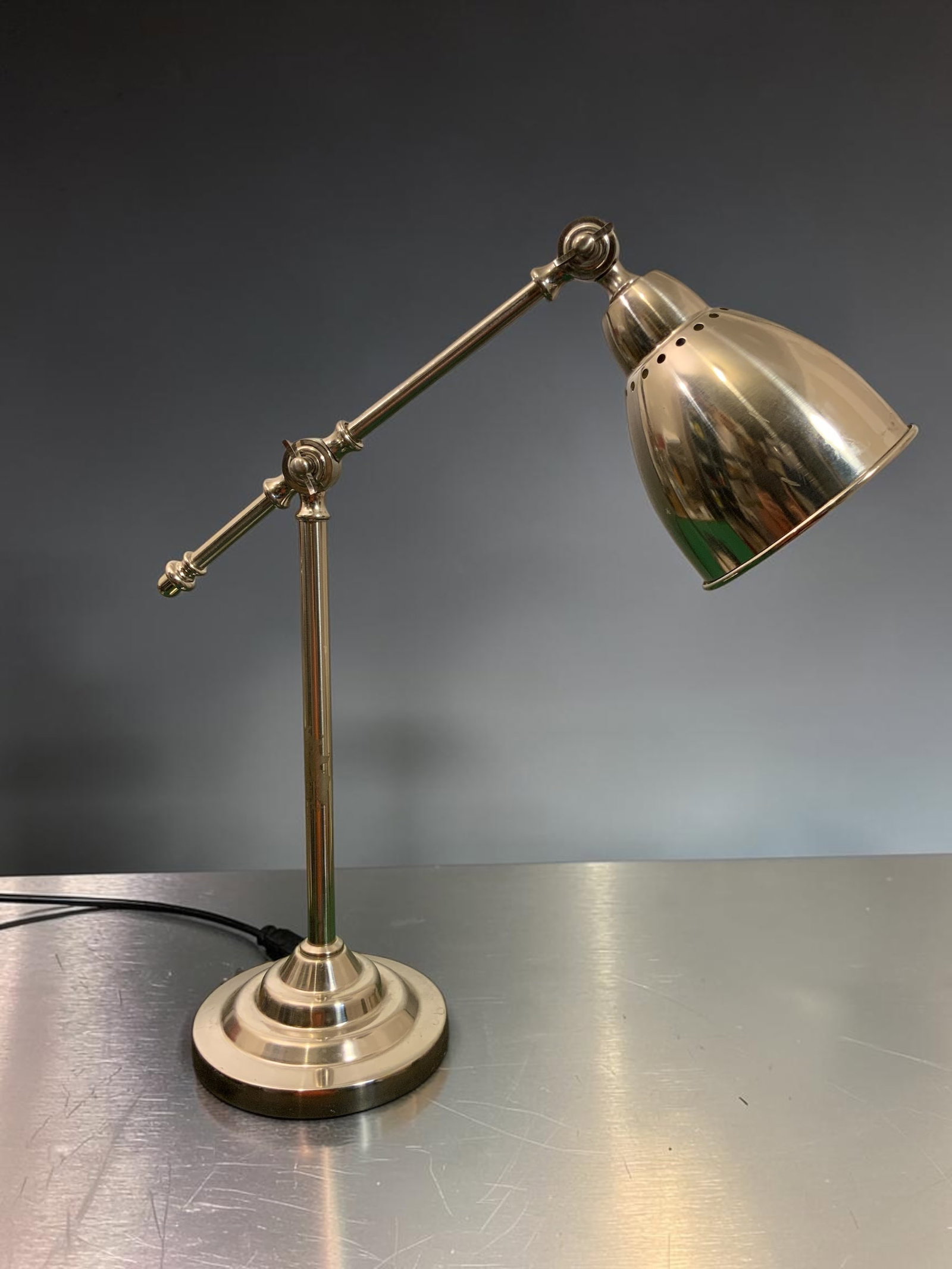 Mid-century Industrial-look Swing Arm Chrome Desk Lamp (1 of 4)