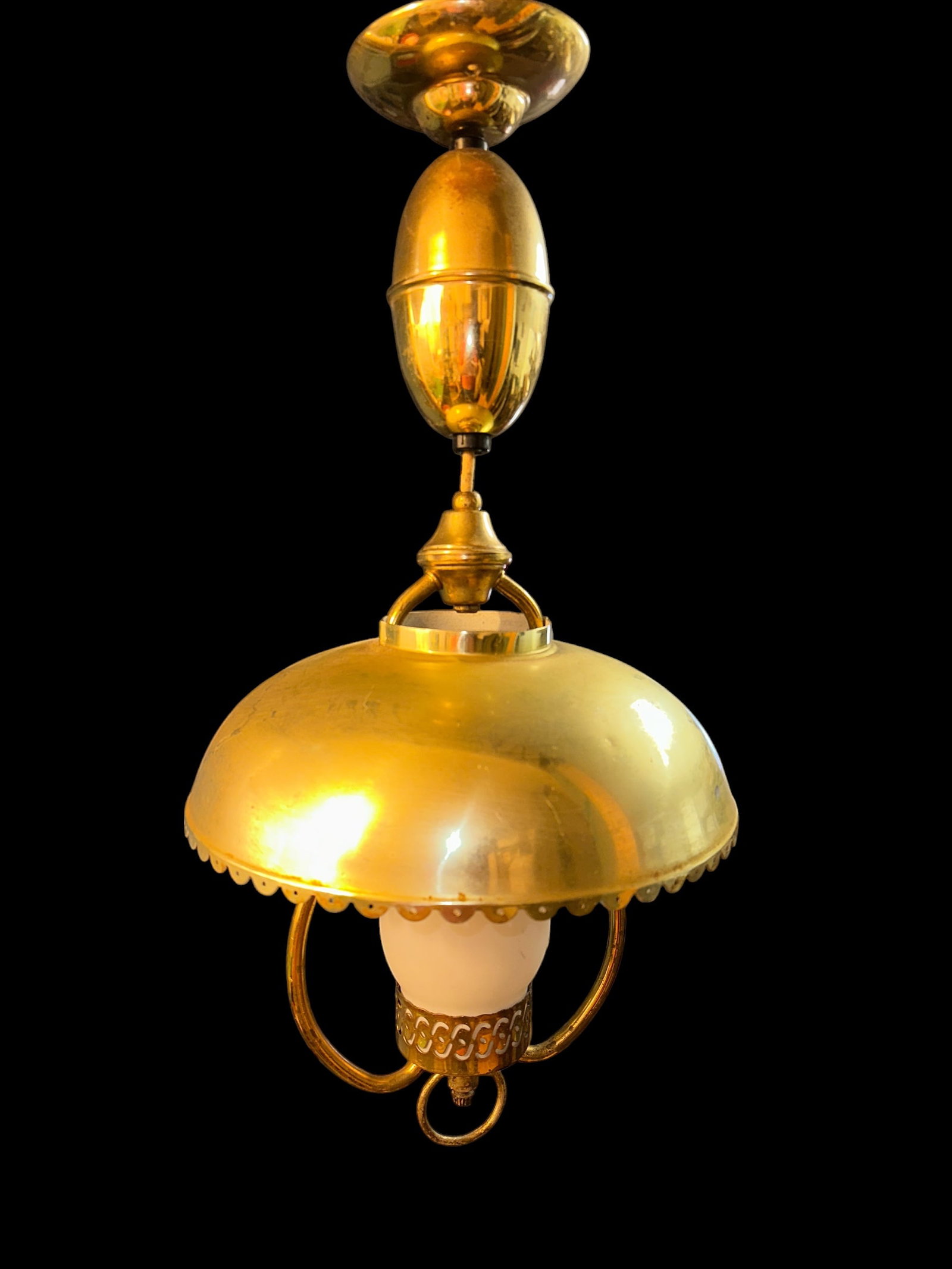 Mid-century Pull-down Pendant Light (1 of 4)