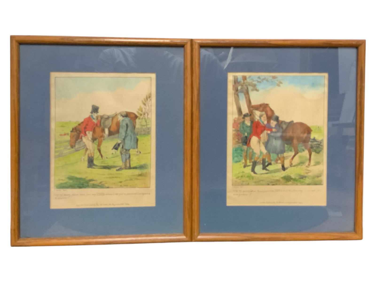 (2) Handcolored 19c Etchings by Henry Alken Thos. McLean, Publisher: (2) Handcolored 19c Etchings by Henry Alken Thos. McLean, Publisher. 13 1/4 x 15 1/2". .>>>>>>>>>>>>>>READ—-READ—-READ—-Shipping for this lot is available ONLY THROUGH