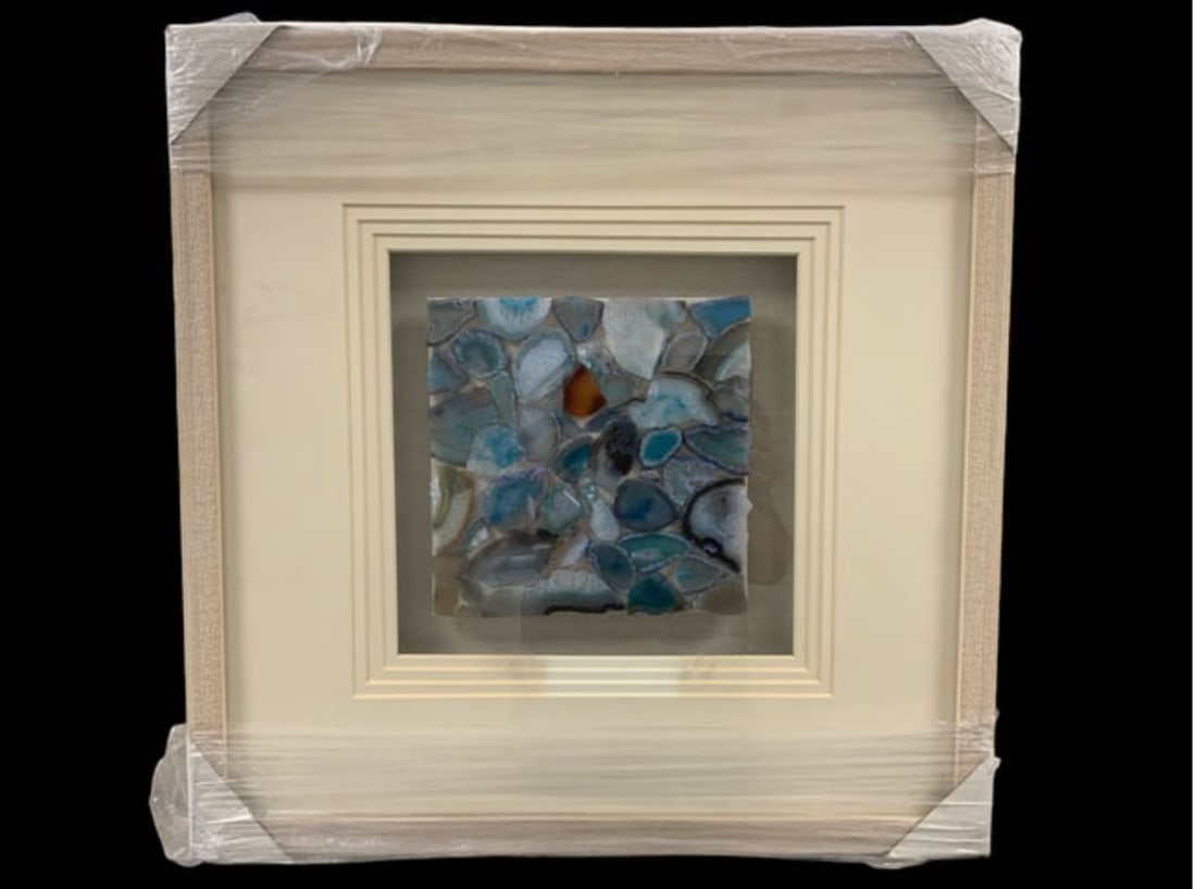 Framed Geode and Agate Slices Tile Shadow Box Style (1 of 3)