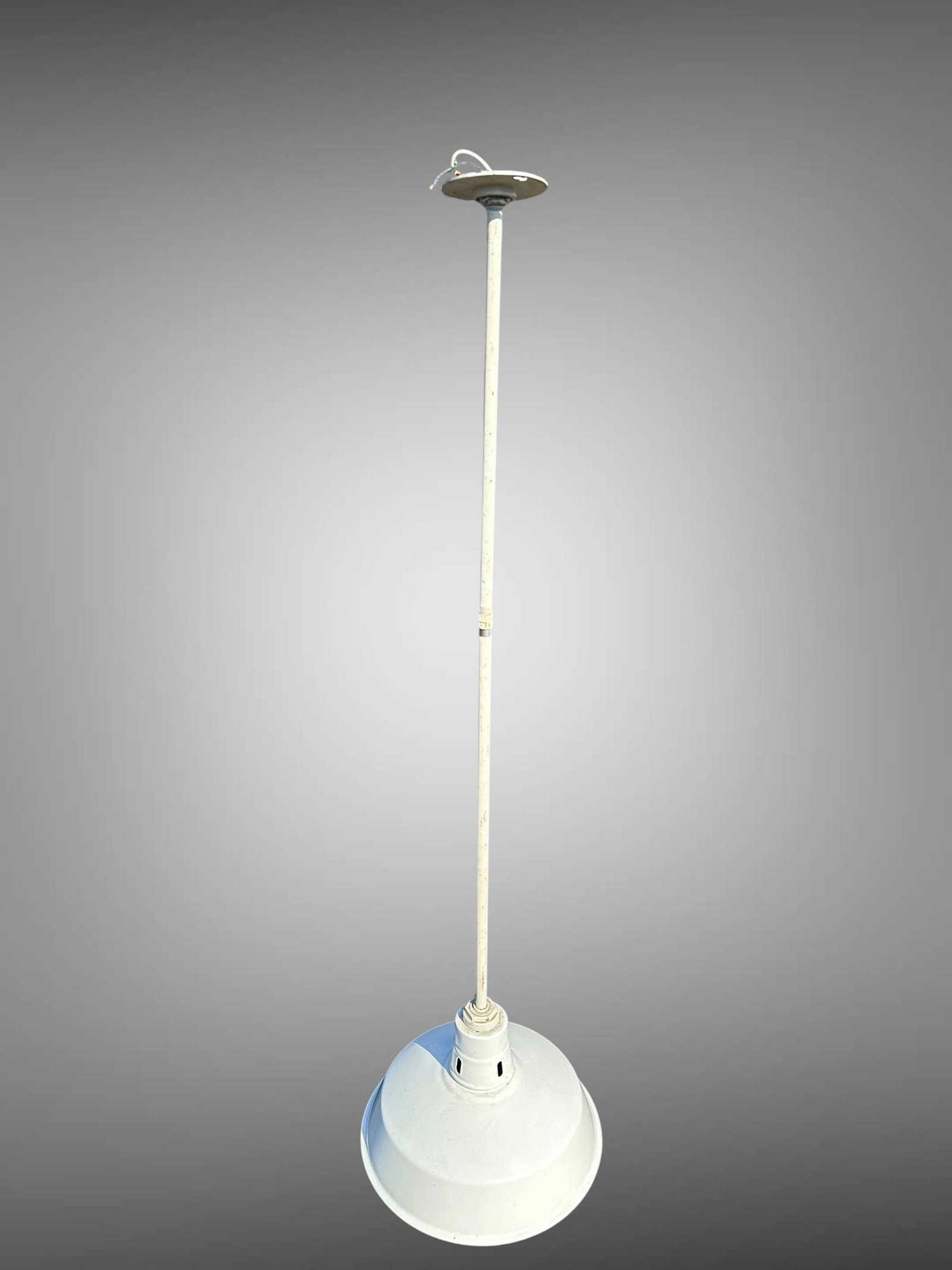White Industrial Pendant Light (1 of 4)