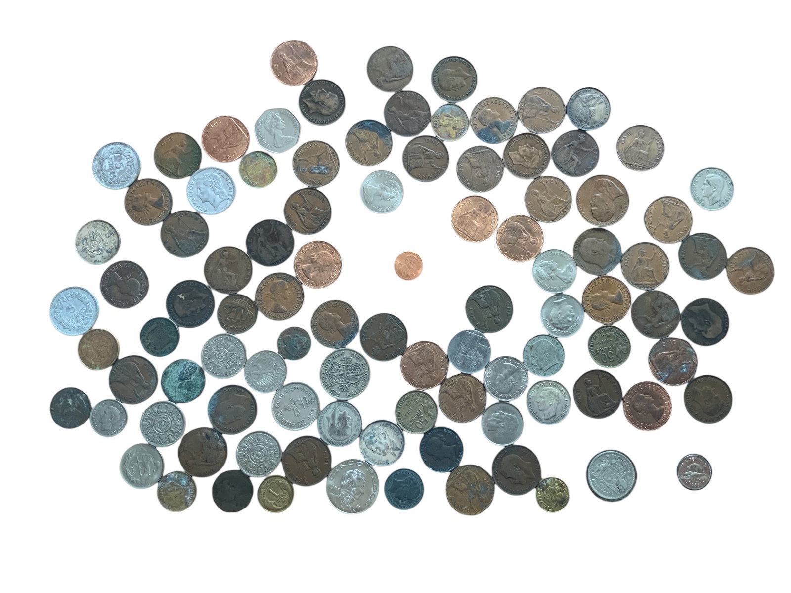Foreign Coin Lot 95-100coins Random Assortment (1 of 3)