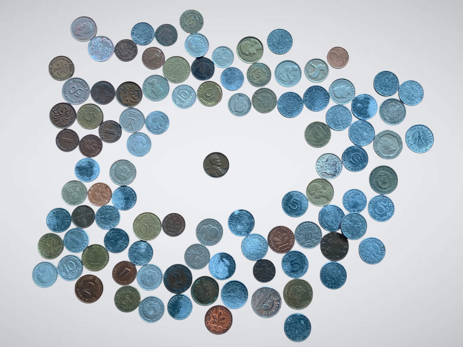 Foreign Coin Lot 95-100coins Random Assortment (1 of 3)