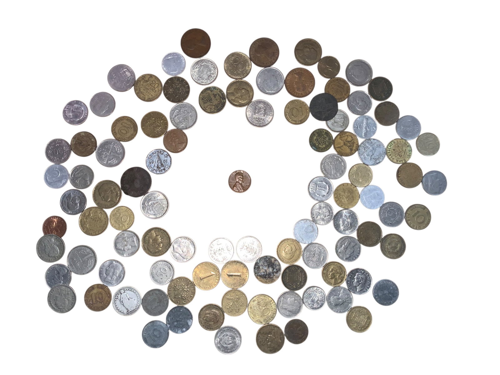 Foreign Coin Lot 95-100coins Random Assortment (1 of 3)