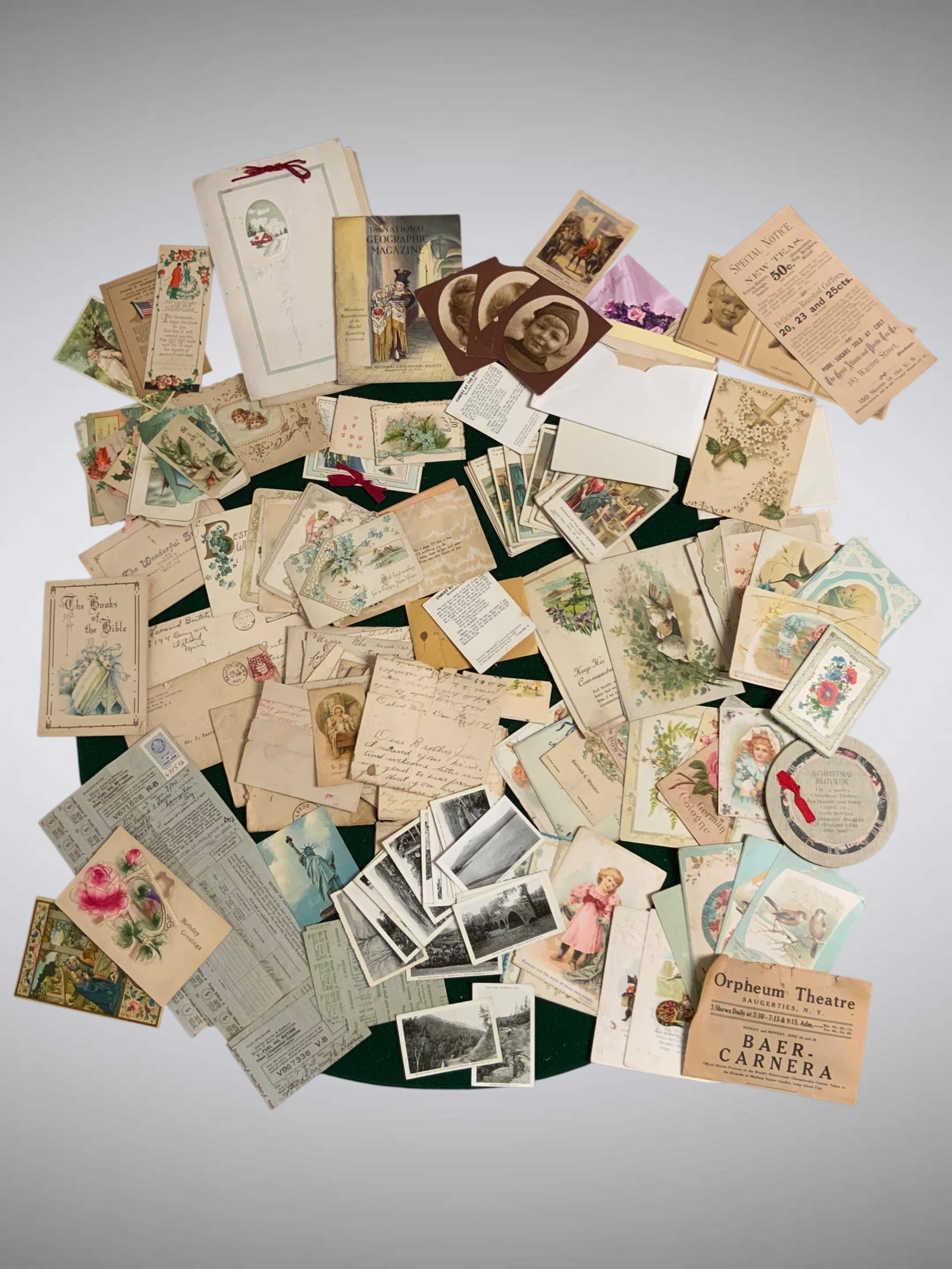 Ephemera: Correspondence - Ration Coupons - Greeting Cards - Souvenir Photos - etc: Ephemera: Correspondence - Ration Coupons - Greeting Cards - Souvenir Photos - etc. 2" x 12" x12". .>>>>>>>>>>>>>>READ—-READ—-READ—-Shipping for this lot is available ONLY THROUGH LIVEAUCTIONEER