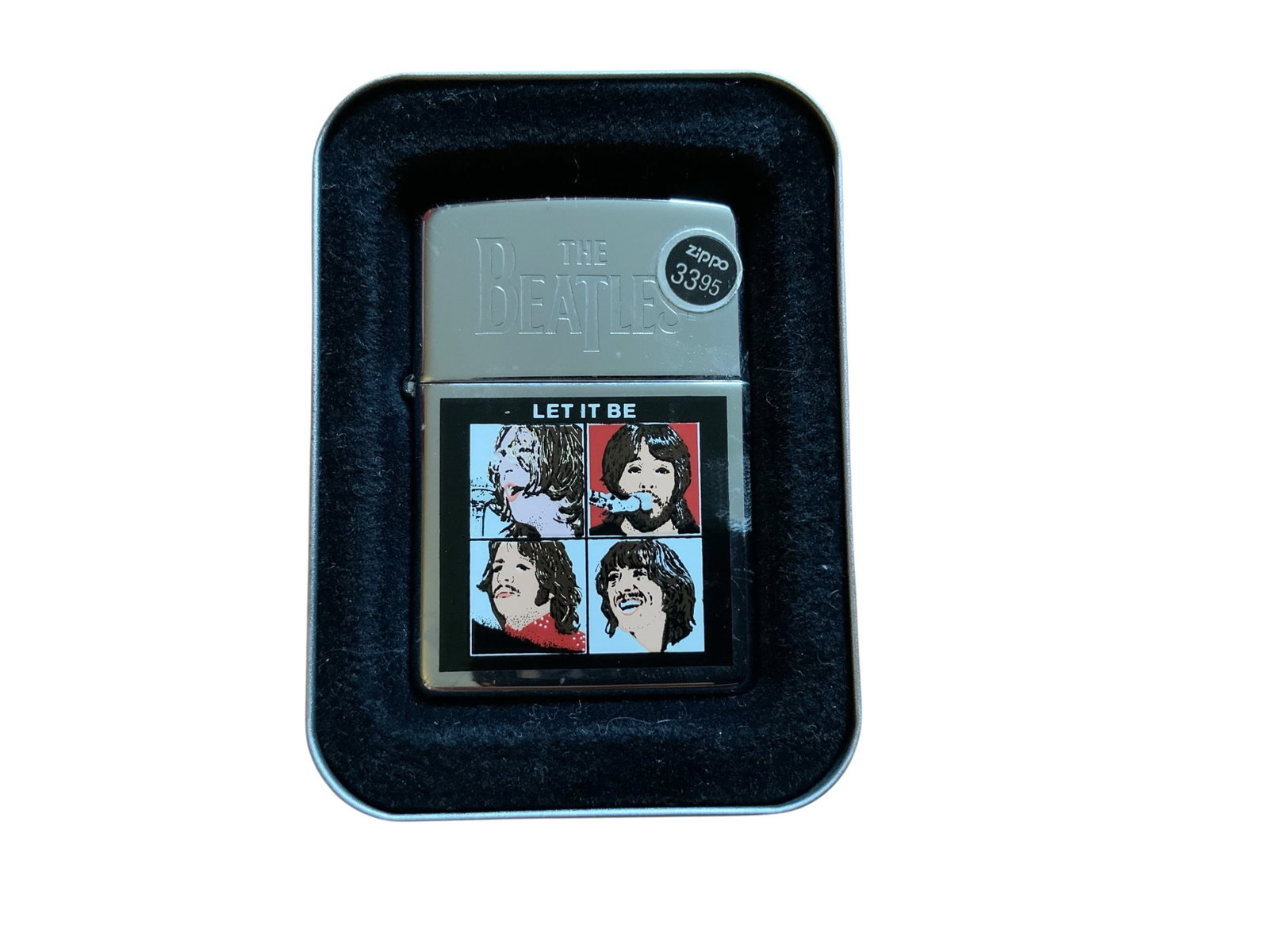 Vintage The Beatles Let It Be Zippo Lighter from the mid-1990s Sealed (1 of 5)
