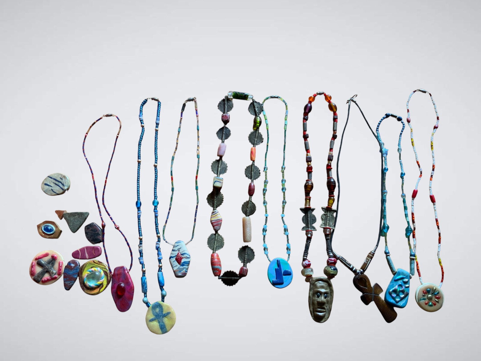 (10) Handcrafted Artisanal Necklaces Featuring Bohemian or Tribal Designs (1 of 4)