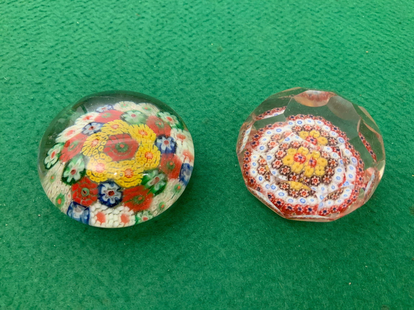 (2) Murano-style Millefiori PAPERWEIGHT (1 of 8)