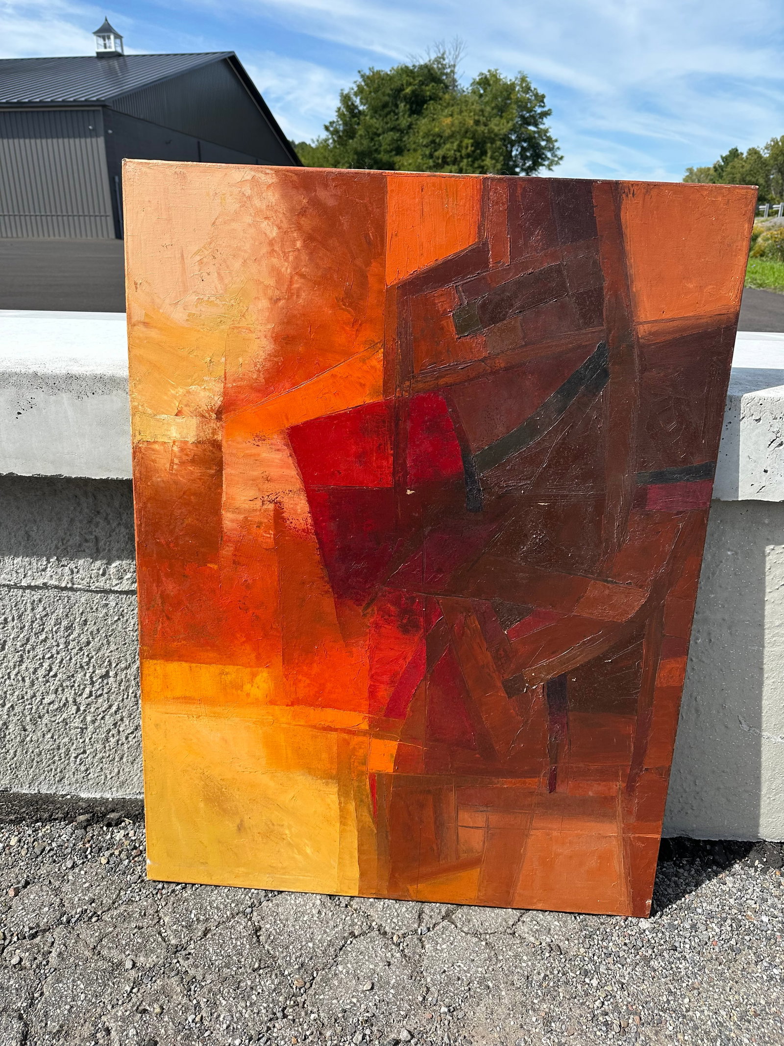 Unframed Original Abstract Expressionist Painting: GET A SHIPPING QUOTE BEFORE YOU BID. . Large Original Abstract Expressionist Painting. 30” x 40”. .>>>>>>>>>>>>>>READ----READ----READ----Shipping for this lot is available ONLY THROUGH