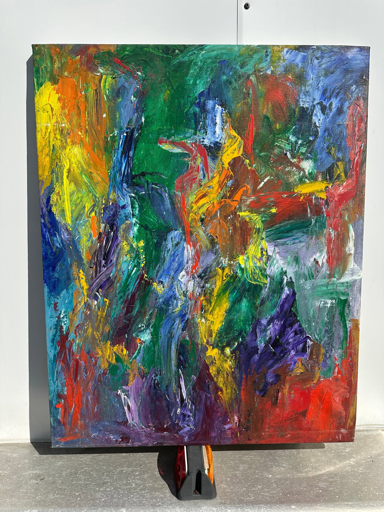 Unframed Original Abstract Expressionist Painting Impasto Technique: GET A SHIPPING QUOTE BEFORE YOU BID. . Large Original Abstract Expressionist Painting Impasto Technique. 30 1/4” x 36 1/4”. .>>>>>>>>>>>>>>READ----READ----READ----Shipping for this lot is 