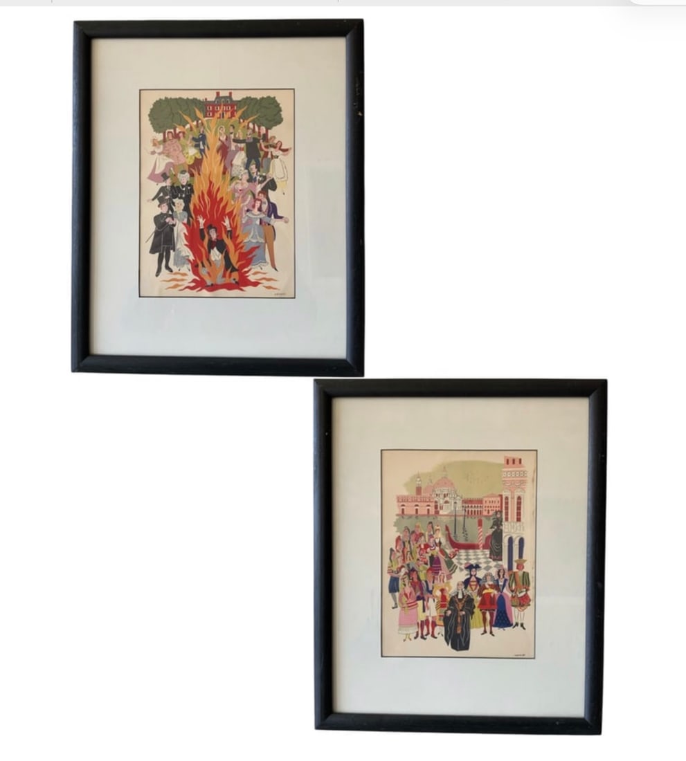 (2) Prints Lucille Corcos "The Sorcerer" & "The Gondoliers" Gilbert & Sullivan Operetta: GET A SHIPPING QUOTE BEFORE YOU BID. . (2) Prints Lucille Corcos "The Sorcerer" & "The Gondoliers" Gilbert & Sullivan Operetta. 16 1/4” x 19 3/4”. .>>>>>>>>>>>>>>READ----READ----READ----Sh