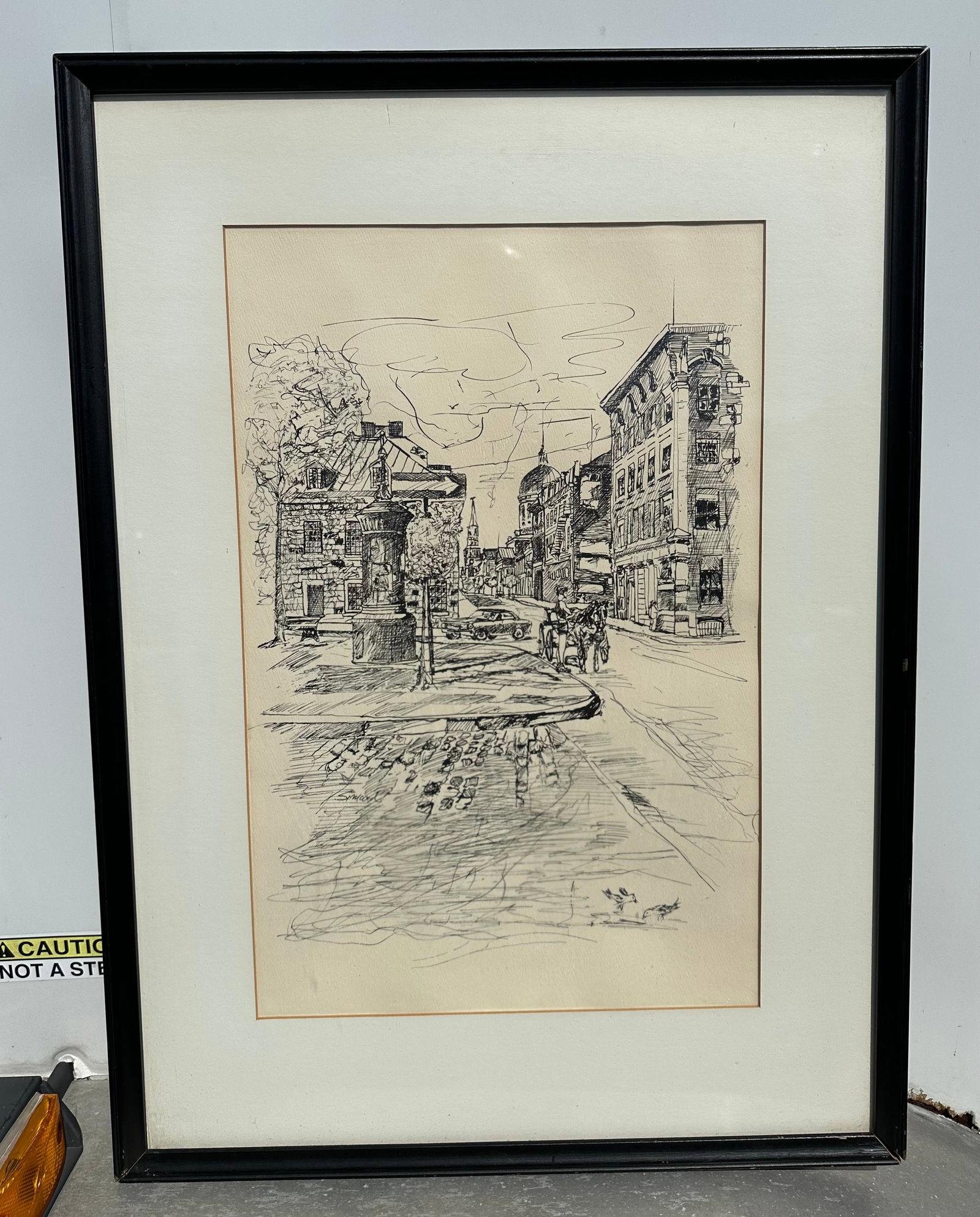 Simard Ink Drawing Print Rue St. Louis a Quebec In-plate Signature: GET A SHIPPING QUOTE BEFORE YOU BID. . Simard Ink Drawing Print Rue St. Louis a Quebec In-plate Signature. 20” x 27 1/4”. .>>>>>>>>>>>>>>READ----READ----READ----Shipping for this lot is av