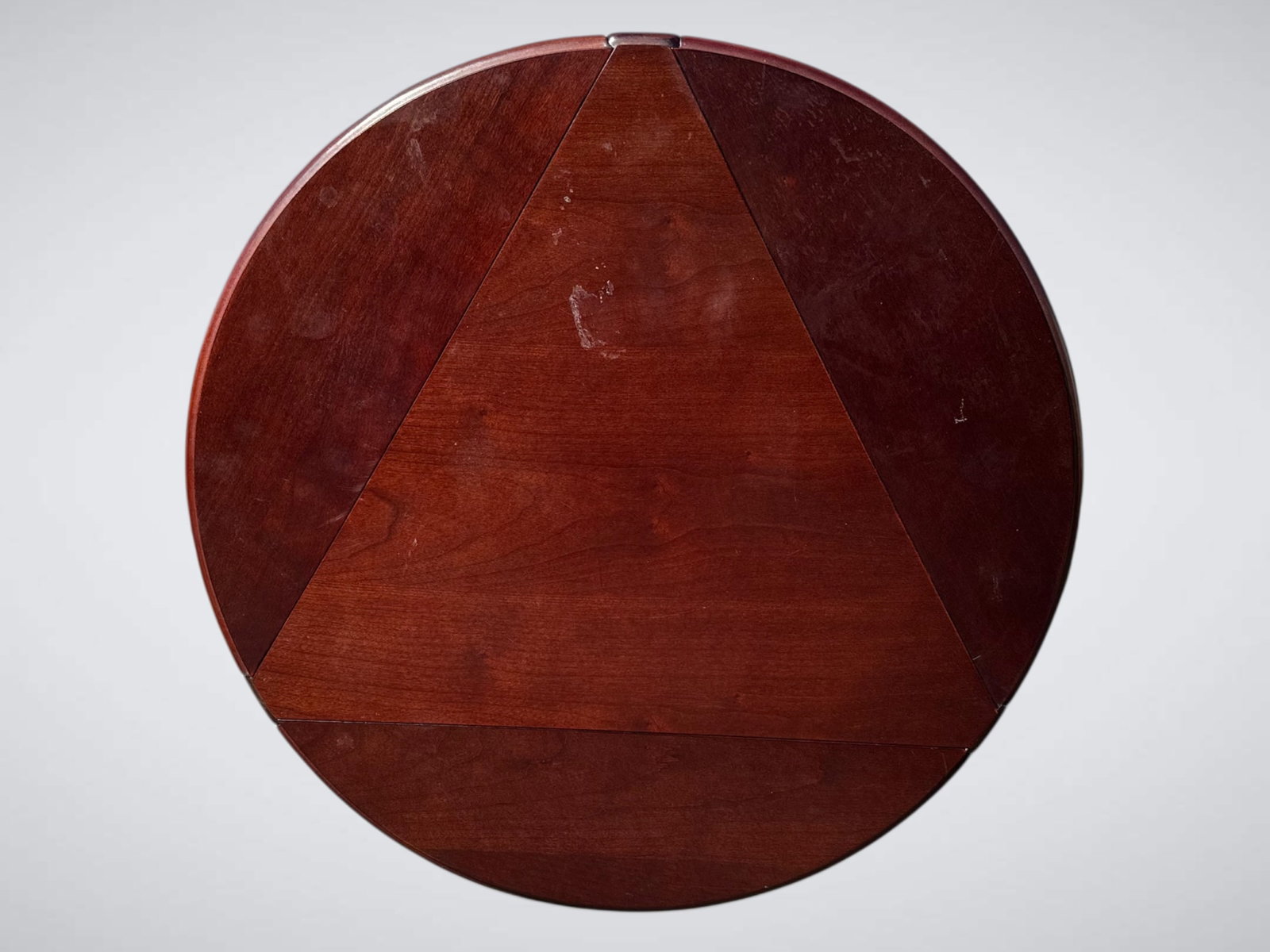 Vintage Round Triangular Drop-leaf Design ACCENT TABLE - 3