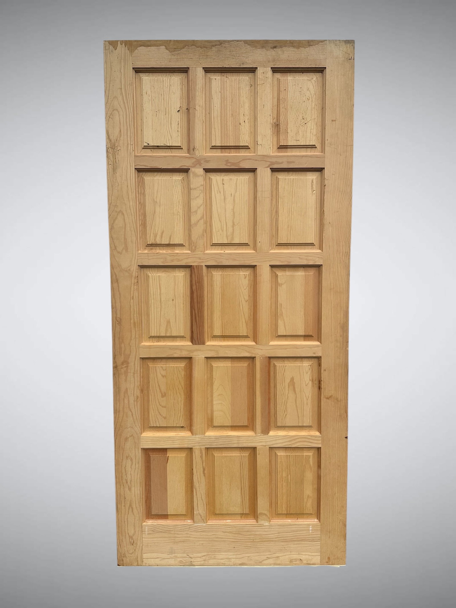 NOS Solid 15-panel Wood Door 36” x 79 1/8” Unfinished: GET A SHIPPING QUOTE BEFORE YOU BID. .NOS Solid 15-panel Wood Door 36” x 79 1/8” Unfinished. New, old stock. Never installed. Mortised for hinges. 1 5/8”thick. ..>>>>>>>>>>>>>>READ--