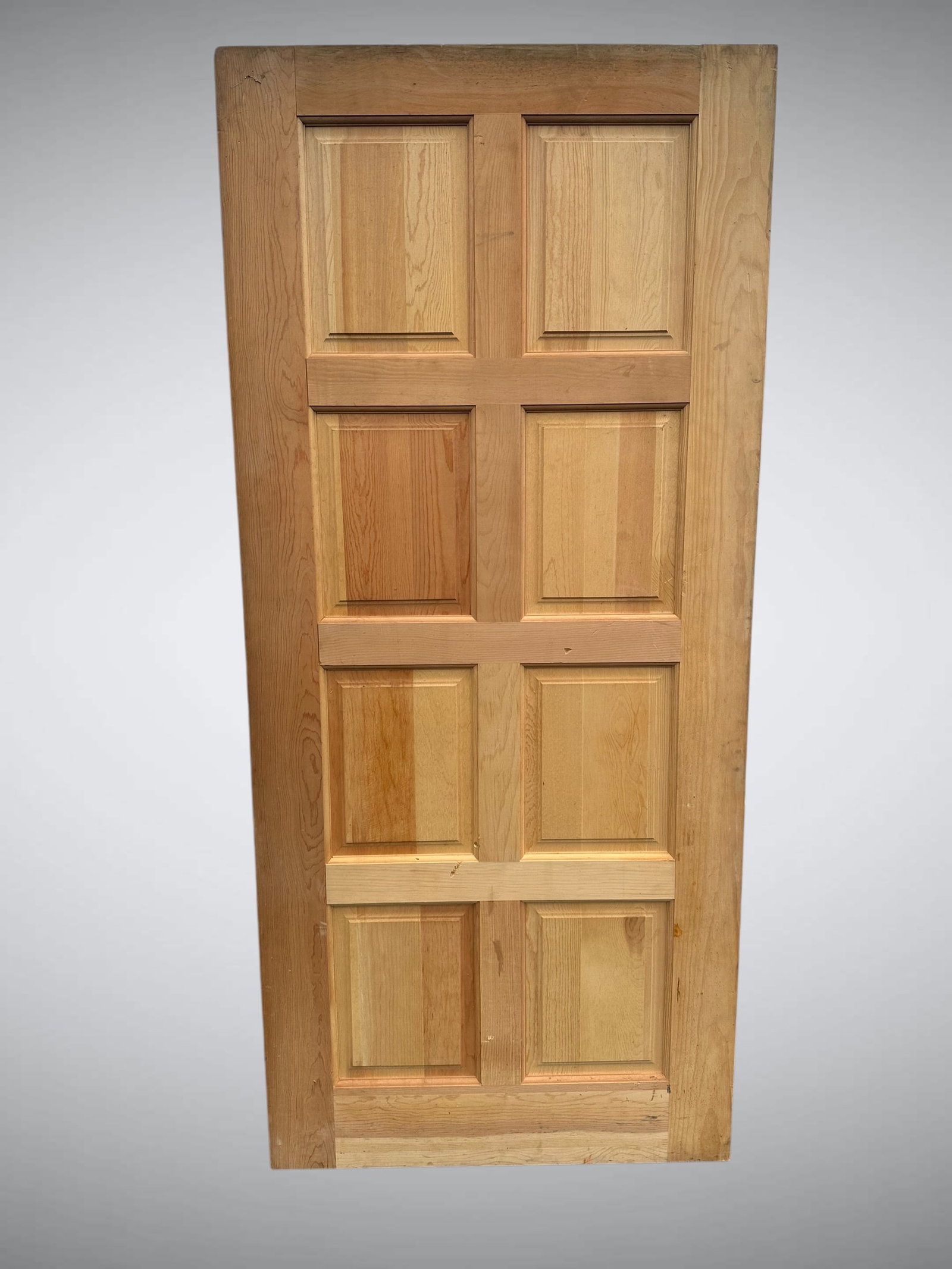 NOS Solid 8-panel Wood Door 36” x 79 1/2” Unfinished: GET A SHIPPING QUOTE BEFORE YOU BID. . NOS Solid 8-panel Wood Door 36” x 79 1/2” Unfinished. New, old stock. Never installed. NOT Mortised for hinges. 1 5/8”thick. ..>>>>>>>>>>>>>>RE