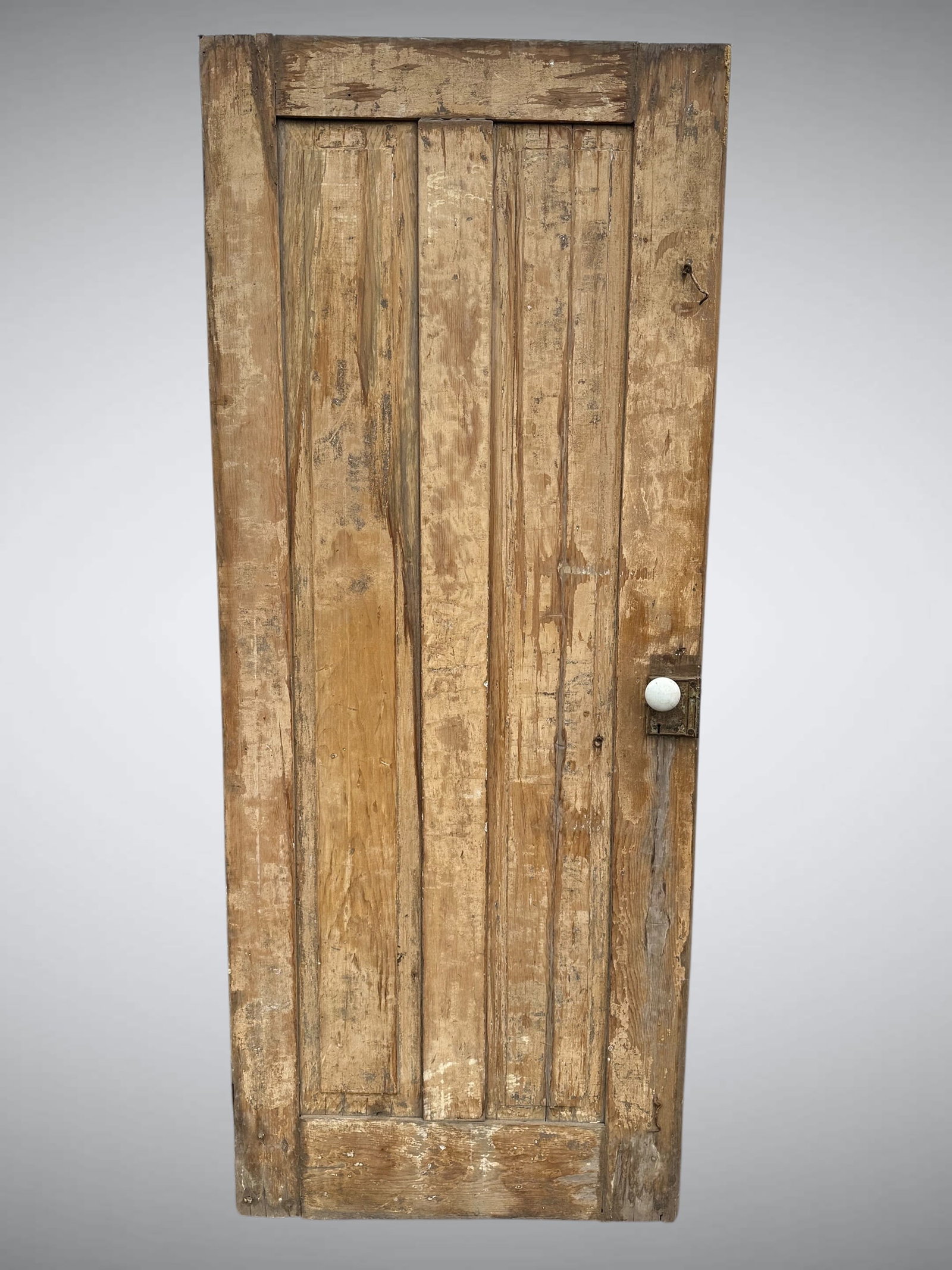 Architectural Salvage Vintage Plank & Batten Wood Door With Attached Hardware (1 of 3)