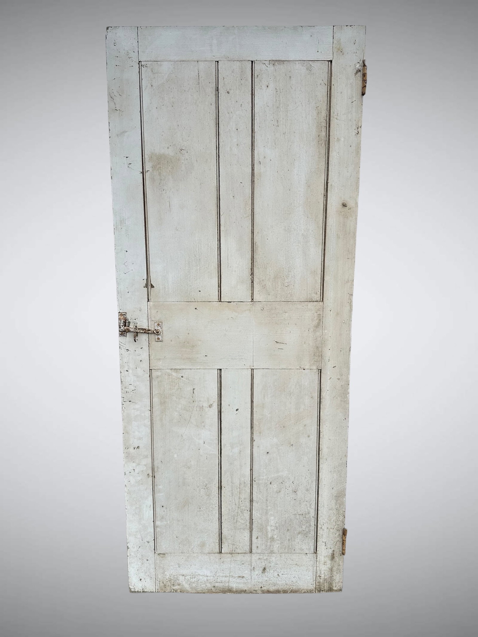 Architectural Salvage Vintage 4-panel Wood Door With Attached Hardware (1 of 4)