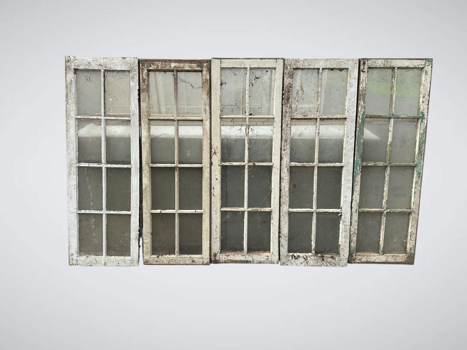 Architectural Salvage (5) Vintage 8-pane Window Panels (1 of 2)