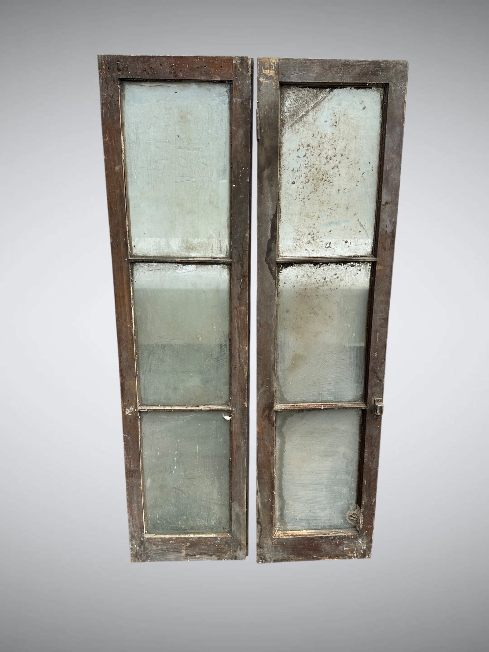 Architectural Salvage (2) Vintage 3-pane Window Panels (1 of 2)