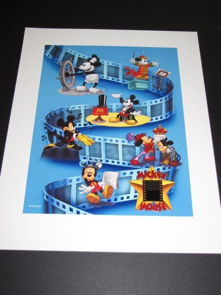 Ltd Disney Mickey Mouse Film Cell Lithograph #rd