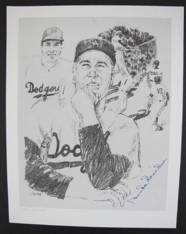 Signed Duke Snider Dodgers Ltd Ed Print 226/250