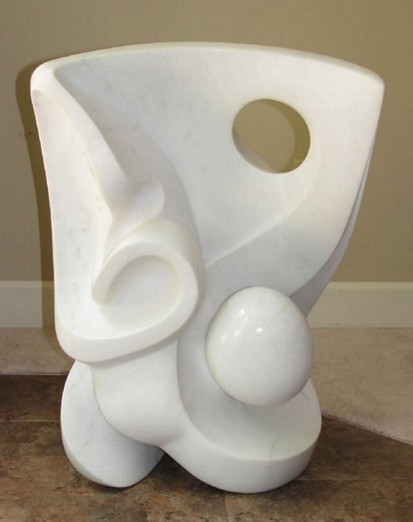 Signed Hugo A Grieco Abstract Marble Sculpture