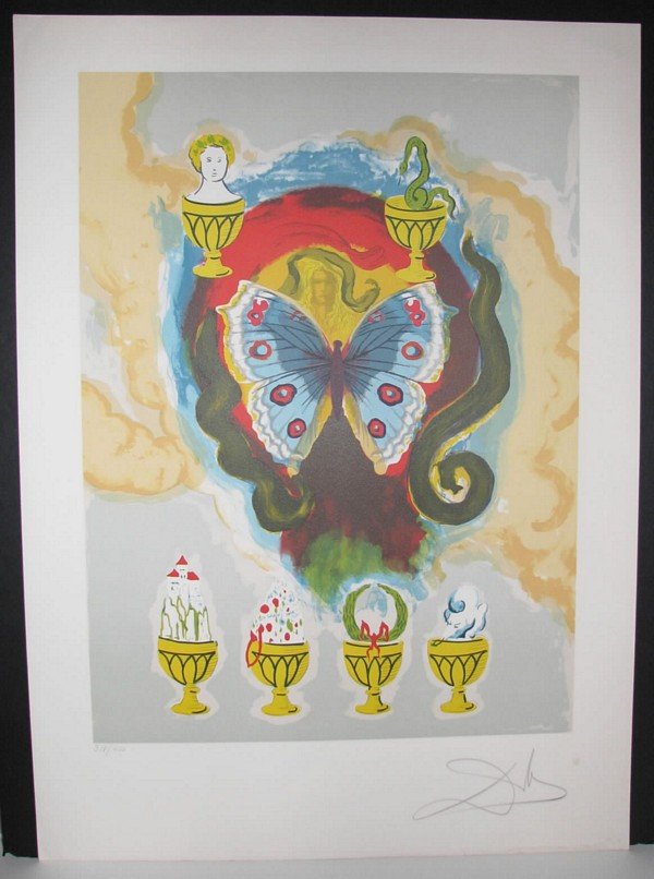 Salvador Dali Signed Litho HEALTH WEALTH FAMELOVE