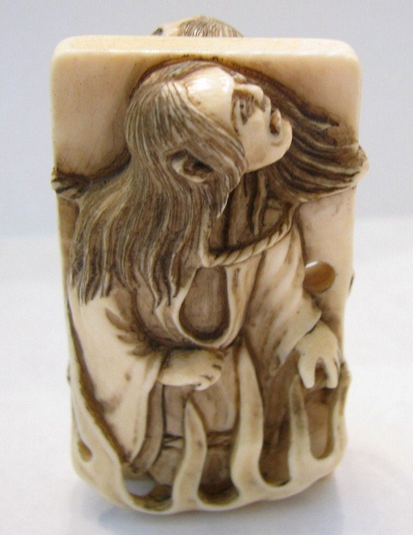 19thC Japanese Ivory Netsuke Signed "Shuko"