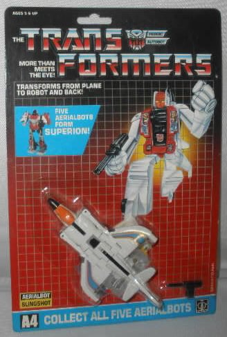 Vtg Transformers Slingshot Aerialbot MOC: Sealed on Card