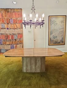 ROCHE BOBOIS Contemporary Marble Extension Dining Table