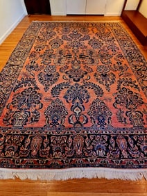Stunning Semi Antique Hand Woven Sarouk Rug In Excellent Shape from Marvin Kagan Gallery 11.7 X 8.6