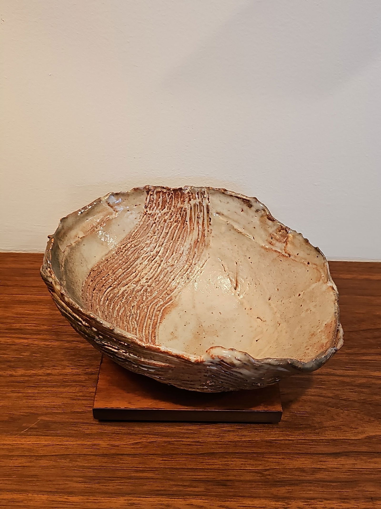 Monumental Abstract Ceramic Bowl, Hand Made 4"H X 8"W (1 of 16)