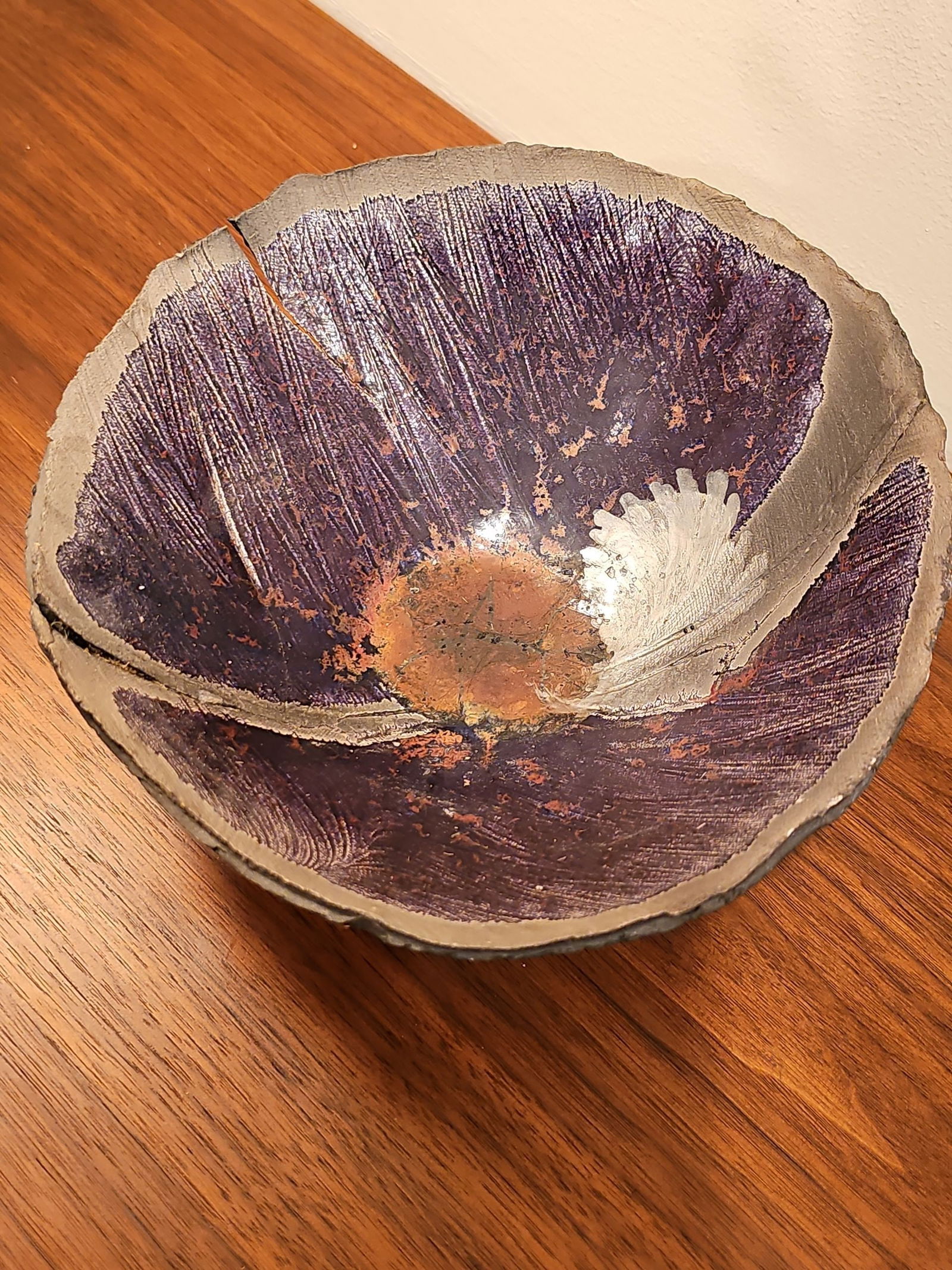 Hand Made And Artist Signed Monumental Abstract Ceramic Bowl (1 of 8)