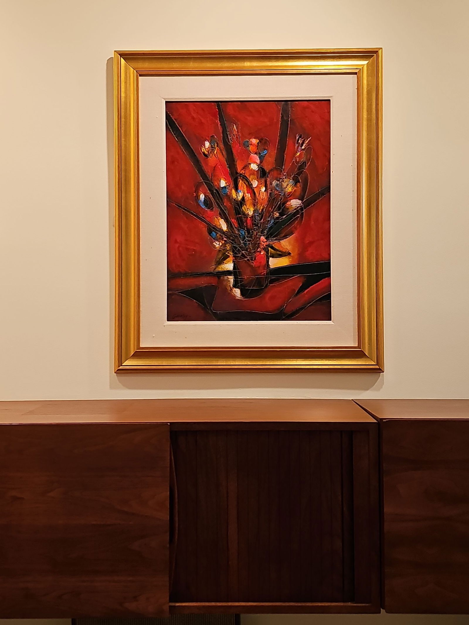 Jean-Claude Gaugy Original Contemporary Acrylic/Oil on Board Painting with COA  "Points De Bleu" (1 of 9)