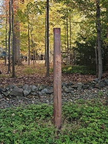 Extra Large 71" Tall "Bow form" stoneware sculpture by Peter Hayes