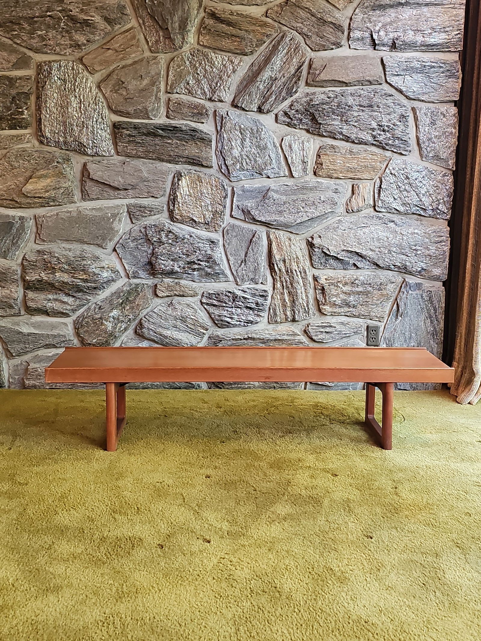 1960s Torbjorn Afdal for Mellemstrand Bruksbo of Norway 59" Bench in Teak: 1960s Torbjorn Afdal for Mellemstrand Bruksbo of Norway 59" Bench in Teak Height: 13.39in Width: 59in Depth: 14.57in BY BID