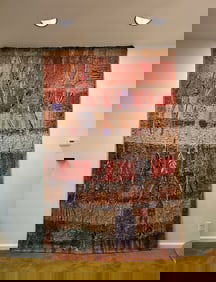 Extra Large 10ft X 6ft 5in  Abstract Mid Century Tapestry By Krystyna Wojtyna-Drouet Signed Stitched