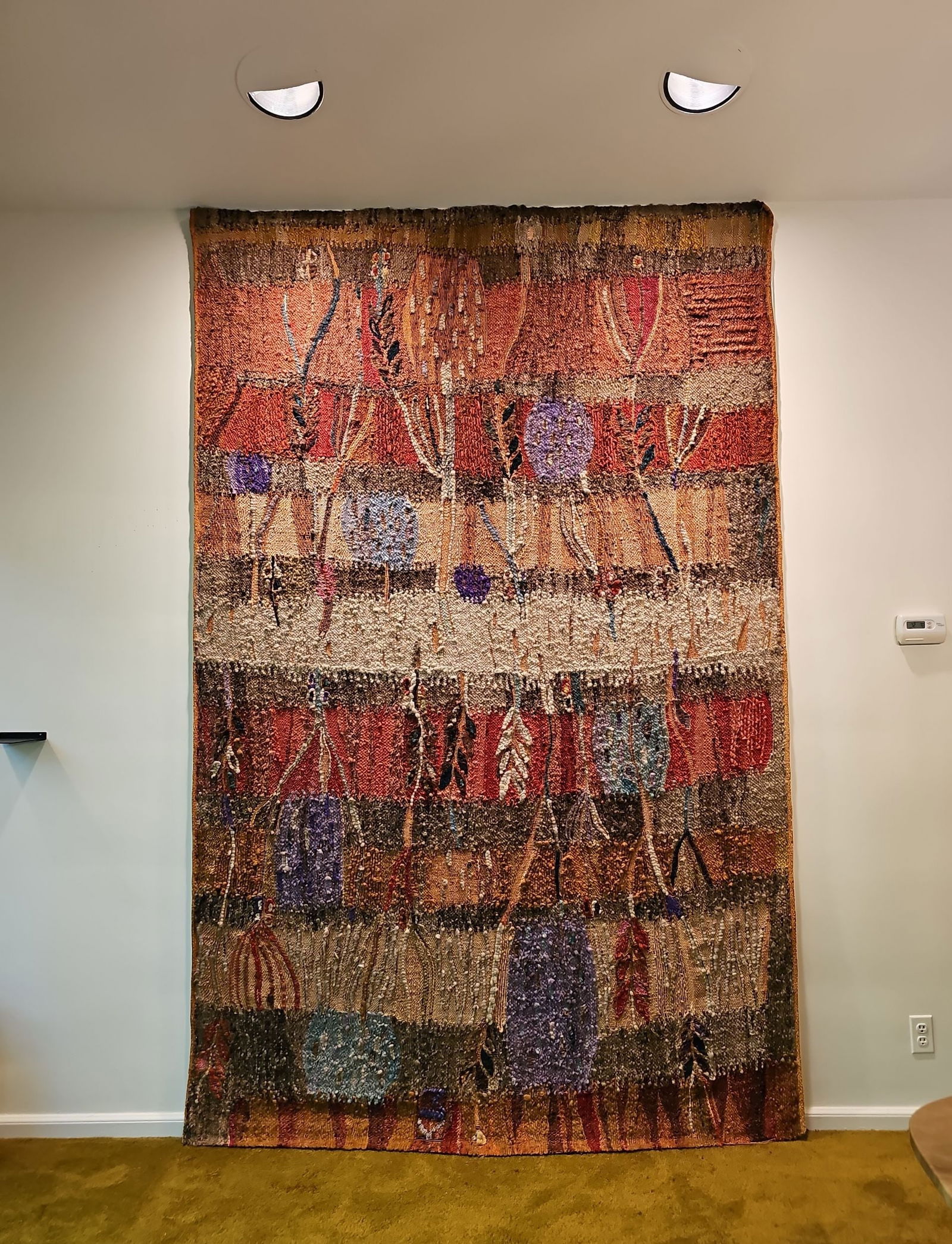 Extra Large 10ft X 6ft 5in  Abstract Mid Century Tapestry By Krystyna Wojtyna-Drouet Signed Stitched (1 of 18)