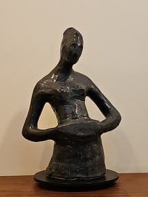 Large Modernist Abstract Sculpture of a Female Figure with Tribal and Spiritual Influences (ceramic)