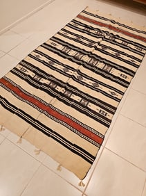 African Handwoven Malian Fulani Blanket 100"L X 53.5"W