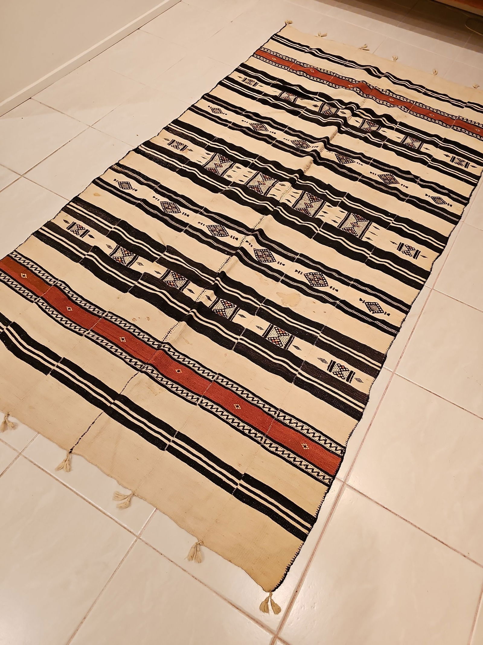 African Handwoven Malian Fulani Blanket 100"L X 53.5"W (1 of 9)