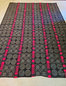 Beautiful Large 127.5"L X 94.5"W African Batik Tapestry