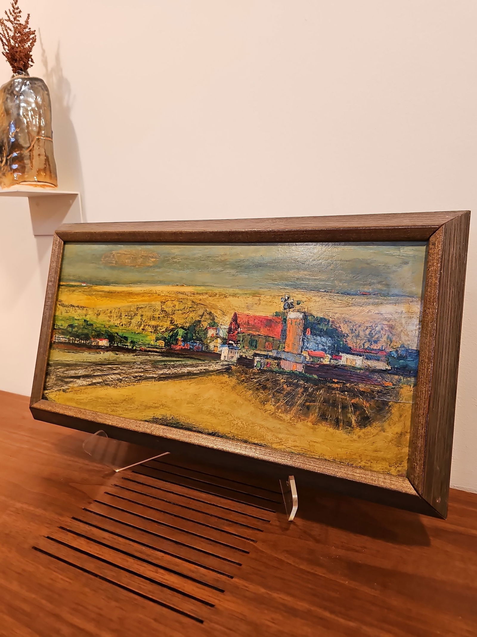 Original Painting Oil on Masonite Billy Morrow Jackson "Farmhouse Landscape" Signed and Framed (1 of 7)