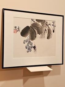 Chinese Woodblock Art Print Attributed to Shanghai Painter Wu YuMei (B.1940)