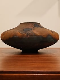 Norman Bacon Raku Fired Art Pottery Vase